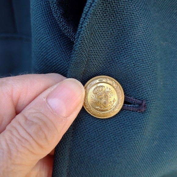 Men's Classic vintage Green Wool gabardine blazer 46 regular Lacrosse - Picture 8 of 14